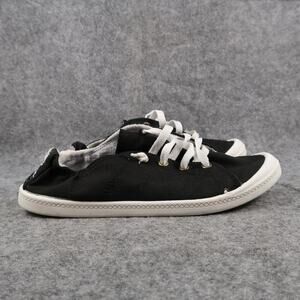 Time and Tru Shoes Womens 7.5 Casual Sneaker Slip On Memory Foam Fabric Black